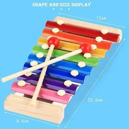 gft 8 Scale Xylophone Percussion Instrument Hand Knock Piano Children Musical 74 Xylophone image 5