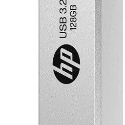 HP 128GB USB3.2 matte silver color, cap less (819W,8Y6T3AA#ACJ)) 128 GB Pen Drive Compatible with Laptop, Desktop Computer, Television, Audio Player USB 3.2 Plastic Case image 1