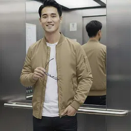 mia fashion Men Colorblock Casual Jacket image 1