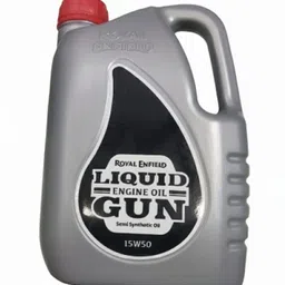 autogrip LIQUID GUN 15W50 SEMI SYNTHETIC GENUINE OIL CLASSIC REBON350/METEOR350/HUNTER350/NEW BULLET(STANDARD)(AFTER 2021) Synthetic Blend Engine Oil image 1