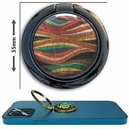 Swap-n-Snap 360° Holo-Ring Mobile Holder With ZODIAC DESIGN- TAURUS Changeable Logo Magnet , Selfie Grip, Handsfree Stand, Universal Metallic Dock Mobile Holder Mobile Holder image 2