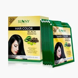 sunny Herbal Hair Color Black Ammonia Free (Pack of 12) , Black image 1