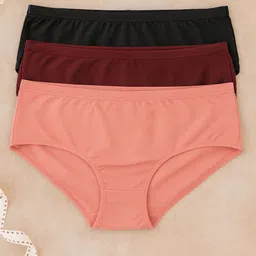 fiveflag Pack of 3 Women Hipster Multicolor Panty-picture-22