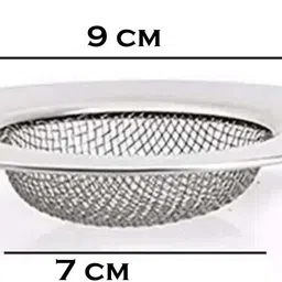 kitchwish Stainless Steel Water Sink Strainer "9 cm" Wash Basin Jali, Kitchen Drain, Basin Basket Filter Stopper for Sink Jali, Mesh for Drainer Net Basket, Pack of 2 Collapsible Strainer image 3