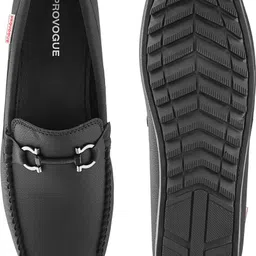 Provogue Men Black Faux Leather Casual Slip On Loafers Loafers For Men image 2