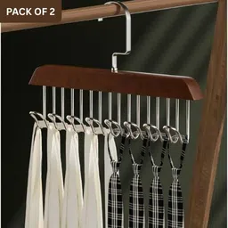 pelbart 2 Pcs Wooden Hanger for Wardrobe – Space Saver for Accessories Wooden Scarf Pack of 2 Hangers For Scarf-picture-22