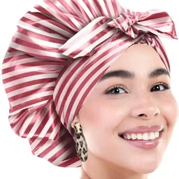 scrunbow Women's Reversible Satin Silk Bonnet for Hair with 3 Scrunchies-picture-10