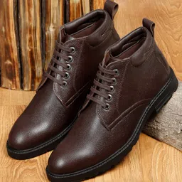 louis stitch High Ankle Chukka Boots For Men | Italian Leather Hiking Biking Shoes (BTWBNDBB) Boots For Men image 2