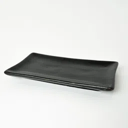 kala kriti Black Ceramic Platter (LxW – 17.5x10 cm) Ideal for Snack, Starters & Appetizers Tray-picture-43