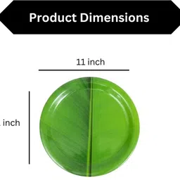 globenox Pack of 4 Melamin Heavy Melamine Plate Dinner Set Pack of 4 Banana Leaf Design Unbreakable Plates Dinner Set image 2