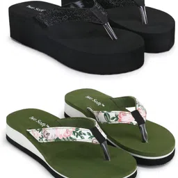 two soft Pack Of 2 Combo Stylish Extra Comfort Lightweight Dailywear Used Women Slippers-picture-17