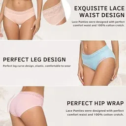 nicsy Pack of 3 Women Bikini Multicolor Panty image 3