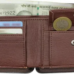 fabacle Men Casual, Trendy Brown Artificial Leather Wallet image 4