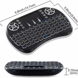 FITUP ® Mini Wireless Keyboard With Li-On Battery Handheld For PC Android TV Smart Wireless Standard Multi-device Keyboard Compatible with Desktop, Laptop, Tablet, iPad, Mac image 2