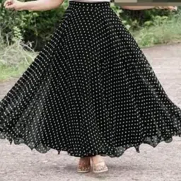 nyaricreation Polka Print Stitched Lehenga & Crop Top image 2