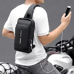 nkl Multicolor Men & Women Shoulder Bag Stylish Cross Shoulder Bag with USB Port & Security Lock Perfect for Travel_UE20-picture-10