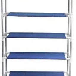 shyam ji Trends now 6 shelves collapsible wardrobe plastic multipurpose storage rack Carbon Steel Collapsible Wardrobe-picture-27