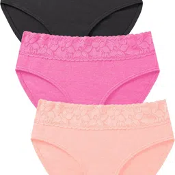 nicsy Pack of 3 Women Bikini Multicolor Panty image 1