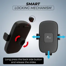 Hitage Premium Strong Stand Mobile Holder for Car with Back Button Unlocking Mobile Holder image 2