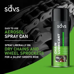 savs Chain Cleaner + Chain Lubricant + Bike & Car Polish With Cleaning Brush Best Cleans | Shines & Protects Chain | Dashboard Interior & Exterior Cleaning | Chain Oil image 2