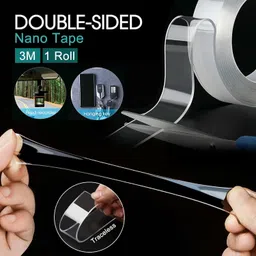 vyakat Double Sided Nano Tape, Waterproof Adhesive Transparent Tape Clear Removable Nano IVY Grip Tape Multipurpose Mounting Adhesive Tape image 2