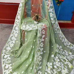 jit saree ghar Woven Jamdani Cotton Silk Saree-picture-45