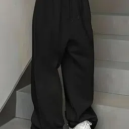 lakhpati Women Loose Fit Black Cotton Blend Trousers image 2