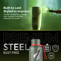 pexpo Bravo 1000, Hot&Cold ISI Certified Insulated Thermosteel Water Bottle Leakproof 1000 ml Flask image 3