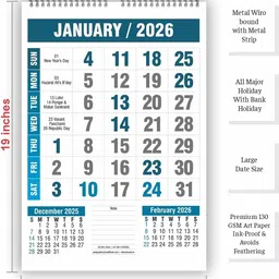 pixel Office Date Calendar 2026 Wall Calendar image 2