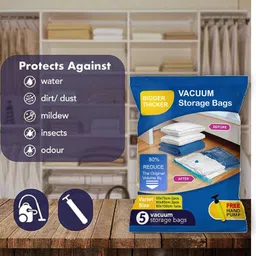 dn brothers 5Pack Vacuum Compression Storage Bags With Pump,Space Saver Sealer Bag DN462 Travel Storage Vacuum Bags-picture-18