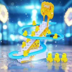 zenvy Musical Duck Track Slide and Climb Stairs Toy | Light Sound Racing Duck Toy-picture-18