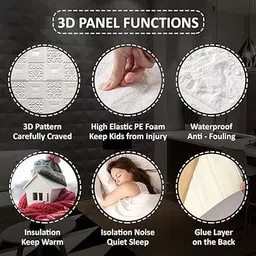 diseno Brick Wallpaper White Color Artificial Foam Brick Wallpaper Pack of 2 image 4