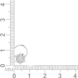 avsar Tiya 14kt Cubic Zirconia White Gold Nose Wire image 3