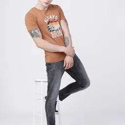 highlander Men Slim Mid Rise Grey Jeans image 5