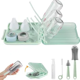 yomauiyee 6-in-1 Baby Bottle Cleaner Kit with Brush & Drying Rack – Travel Friendly-picture-12