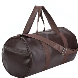 fitnesshub 25 L Gym Duffel Bag - Premium Leather Gym Bag for Men &Women|Stylish Travel Duffle with Shoulder Strap - Brown-picture-15