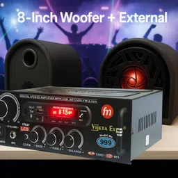 ots world DJ Remix Stereo Class-D Amplifier With 8"inch Sound Box, Heavy Duty Speaker 18000 W AV Power Amplifier image 2