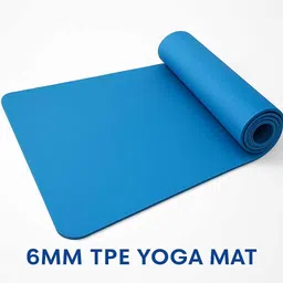 shirup YOGA MAT FOR MEN AND WOMEN WITH CARRYING STRAP|6MM THICK TPE MATERIAL 6 mm Yoga Mat image 2
