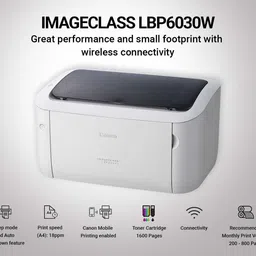 Canon ImageCLASS LBP6030w Single Function WiFi Monochrome Laser Printer image 2