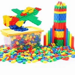 apex media and marketing india 500 Piece Bullet Blocks Set for Kids Creative Blocks Smart Activity Blocks image 5