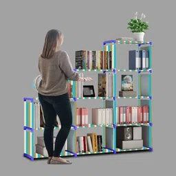 flipkart perfect homes studio 9 Layer Multipurpose Portable l SpaceSaving Cloth/Shoe/Books Shelf Home & Office Metal Open Book Shelf image 4