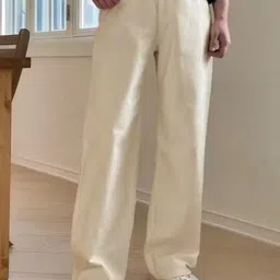 bbstore Men Straight Fit Mid Rise Beige Jeans-picture-12