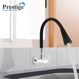 prestige Fusion Brass Sink Tap Black With 360 degree swivel spout dual flow Flexible Angle Cock Faucet image 5