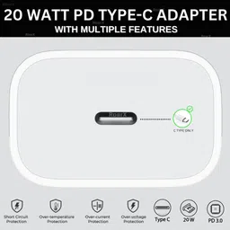 Tirumala 20 W Quick Charge 3 A Wall Charger for Mobile with Detachable Cable image 3