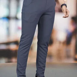 metronaut Regular Fit Men Grey Polyester Trousers image 3