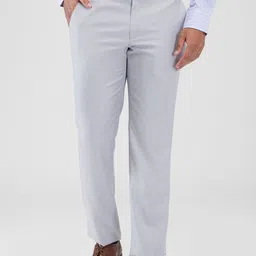 park avenue Men Regular Fit Grey Polyester Trousers-picture-12