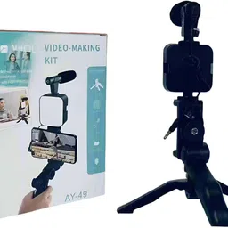 Buyitonline Vlogging Kit for Video Making with Mic Mini Tripod Stand Camera Mobile Mod-picture-38