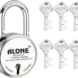 fithome Alone Round 50mm Lock for Home Link Gate Shop Shutter, Double Locking 6 Keys Padlock-picture-10