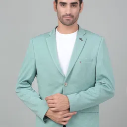 cantabil Men Self Design Single Breasted Casual Blazer-picture-25