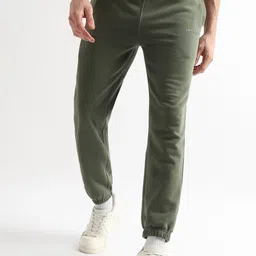 alan jones Men Solid Olive Track Pants-picture-24